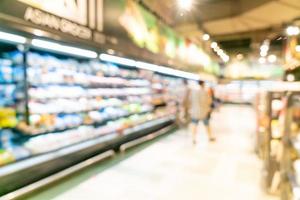 Abstract blur and defocused supermarket for background photo