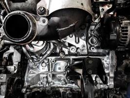 Diesel internal combustion engine close-up