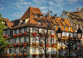 Old houses in the center of Strasbourg, France photo