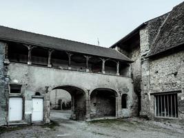 Old building of a small Burgundy town, France photo