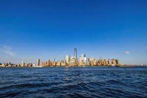 Sunny view of the famous Manhattan skyline photo