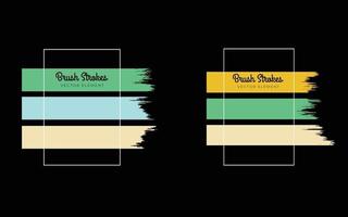 conjunto de trazos vectoriales de pincel. elementos de pincel de diseño grunge vector