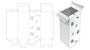 caja de embalaje plantilla troquelada vector