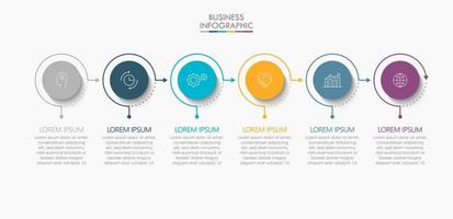 Business data visualization infographic background template vector