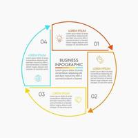 Business circle infographic background template vector