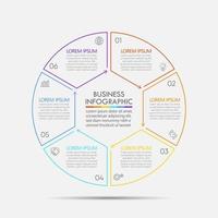 Business circle infographic background template vector