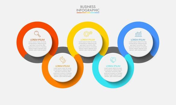 Plantilla de fondo de infografía de visualización de datos comerciales vector