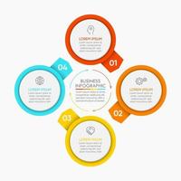 Business circle infographic background template vector