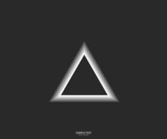 vector de línea triangular. forma geometrica. signo de logotipo