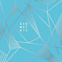 Abstract silver line geometric on blue background luxury style. vector