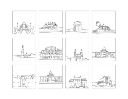 Digital drawing of historical building Royalty Free Vector
