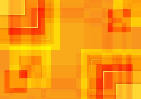 fondo abstracto. diseño de formas cuadradas de patrón naranja vector