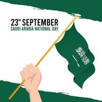 Plantilla de banner de Arabia Saudita. celebraciones del día nacional. vector