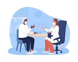 Personal physician appointment 2D vector isolated illustration