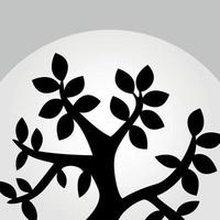 Tree Black Silhouette Vector Art