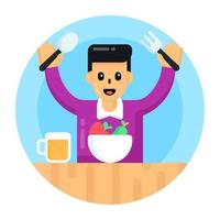 Foodie and Meal vector