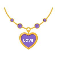 Heart Pendant and Jewellery vector