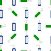 Seamless of many identical sanitizer in soap dispenser vector