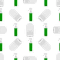 Seamless of many identical sanitizer in soap dispenser vector