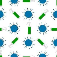 Seamless of many identical sanitizer in soap dispenser vector