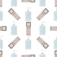Seamless of many identical sanitizer in soap dispenser vector