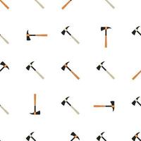 Illustration on theme pattern steel axes with wooden handle vector