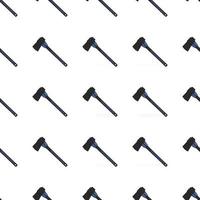 Illustration on theme pattern steel axes with wooden handle vector