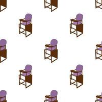 Illustration on theme colorful modern child high chair vector