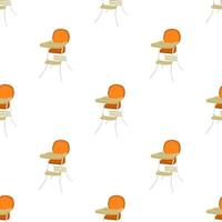 Illustration on theme colorful modern child high chair vector