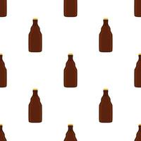 Illustration on theme seamless beer glass bottles with lid for brewery vector