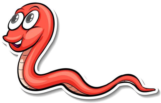 A cute snake cartoon animal sticker