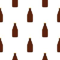 Illustration on theme seamless beer glass bottles with lid for brewery vector