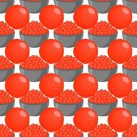 Illustration on theme big pattern identical types fish caviar vector