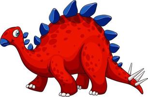 un personaje de dibujos animados de dinosaurio estegosaurio vector