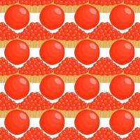Illustration on theme big pattern identical types fish caviar vector