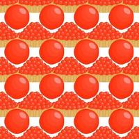 Illustration on theme big pattern identical types fish caviar vector