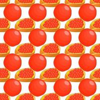 Illustration on theme big pattern identical types fish caviar vector