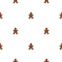 Big set identical gingerbread man, kit colorful pastry cookie vector