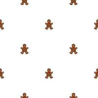 Big set identical gingerbread man, kit colorful pastry cookie vector