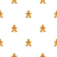 Big set identical gingerbread man, kit colorful pastry cookie vector
