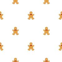 Big set identical gingerbread man, kit colorful pastry cookie vector