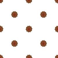 big set identical biscuit, kit colorful pastry cookie vector