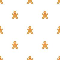 Big set identical gingerbread man, kit colorful pastry cookie vector
