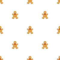 Big set identical gingerbread man, kit colorful pastry cookie vector