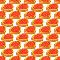 Illustration on theme big pattern identical types fish caviar vector