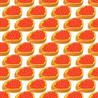 Illustration on theme big pattern identical types fish caviar vector