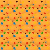 big set identical biscuit, kit colorful pastry cookie vector