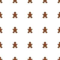 Big set identical gingerbread man, kit colorful pastry cookie vector