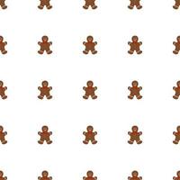 Big set identical gingerbread man, kit colorful pastry cookie vector