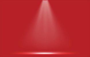 Red studio empty room background vector